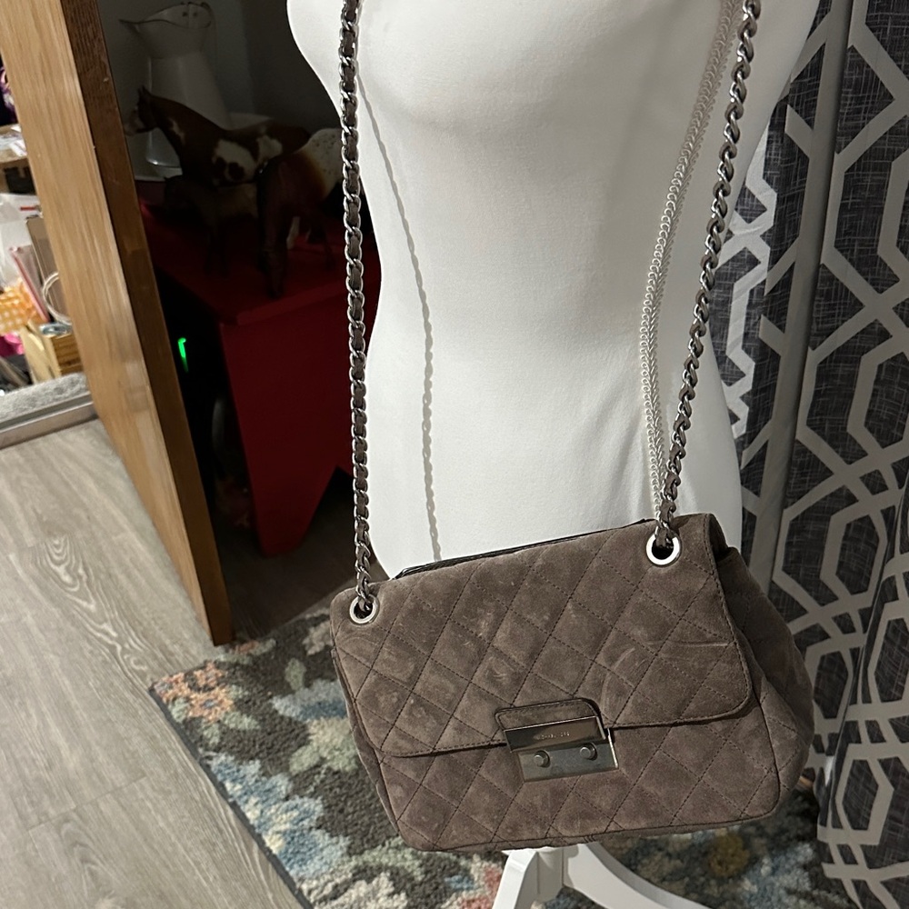 Michael Kors Quilted Brown Shoulder Bag